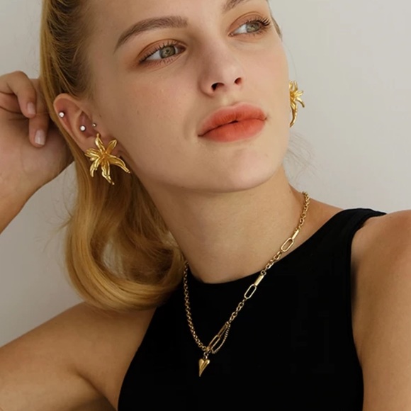 Waterproof gold plated heart pendant necklace - Picture 5 of 5